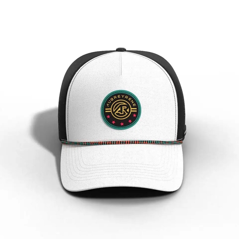 تصميم جديد للأزياء Trucker Hat Custom Custom 5 Panel Curved Breim Cap with Rope